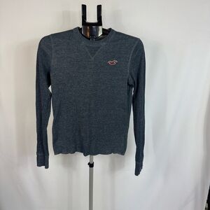 Vintage Hollister California Thermal Long Sleeve Shirt Men’s Small Navy Y2K